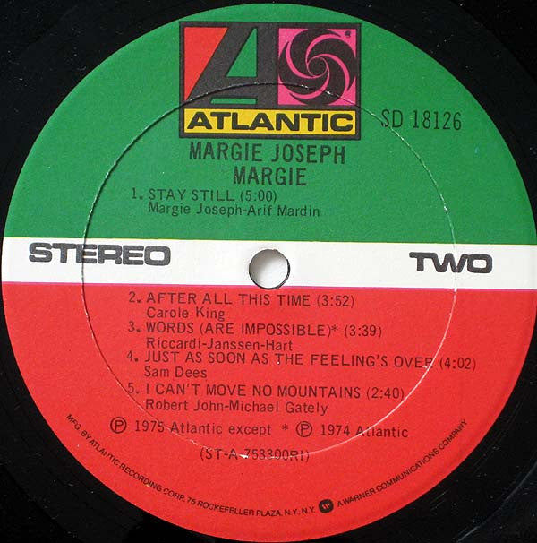 Margie Joseph : Margie (LP, Album, P/Mixed, RI )