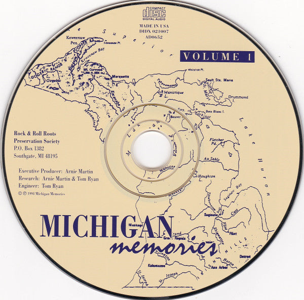 Various : Michigan Memories, Volume 1 (CD, Comp)