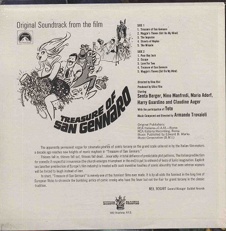 Armando Trovaioli : Treasure Of San Gennaro (Original Motion Picture Soundtrack) (LP, Album)
