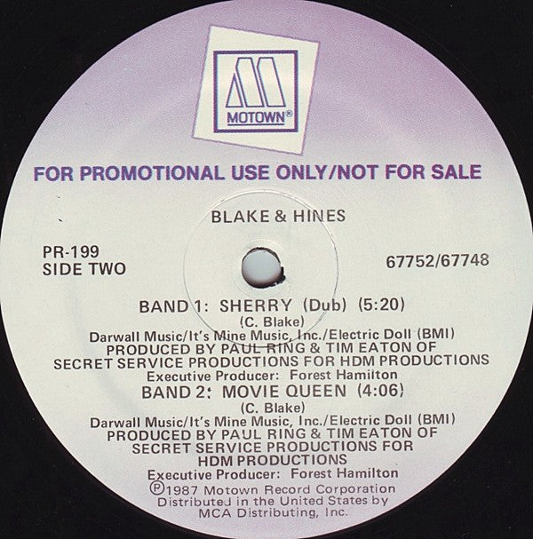 Blake & Hines : Sherry (12", Promo)