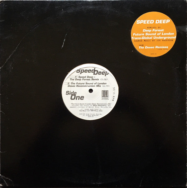 Jon Anderson : Speed Deep (12")