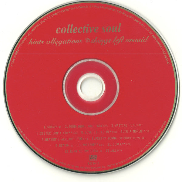 Collective Soul : Hints Allegations And Things Left Unsaid (CD, Album, RE)