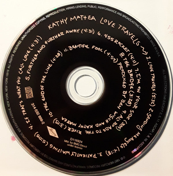 Kathy Mattea : Love Travels (CD, Album, Club)
