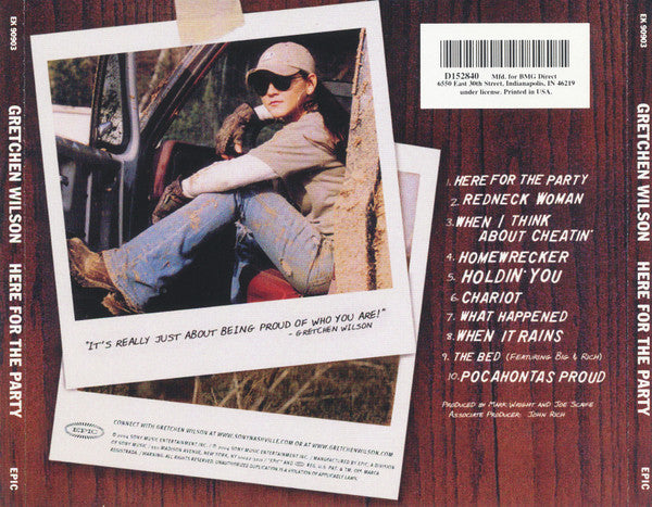 Gretchen Wilson : Here For The Party (CD, Album, Club)