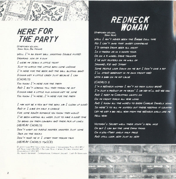 Gretchen Wilson : Here For The Party (CD, Album, Club)