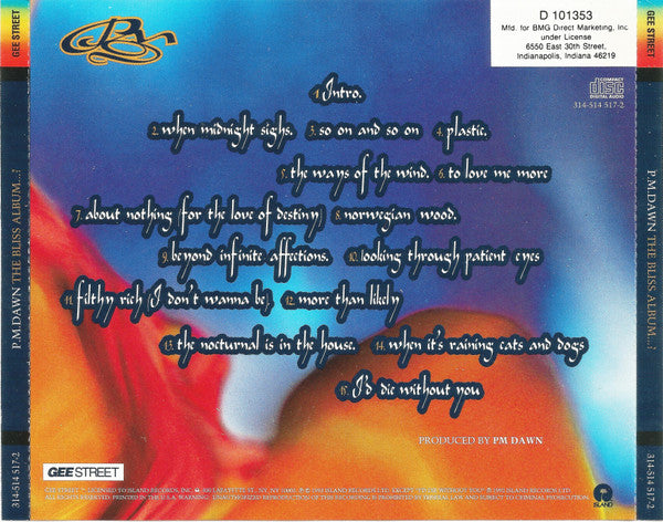 P.M. Dawn : The Bliss Album (Vibrations Of Love And Anger And The Ponderance Of Life And Existence) (CD, Album, Club)