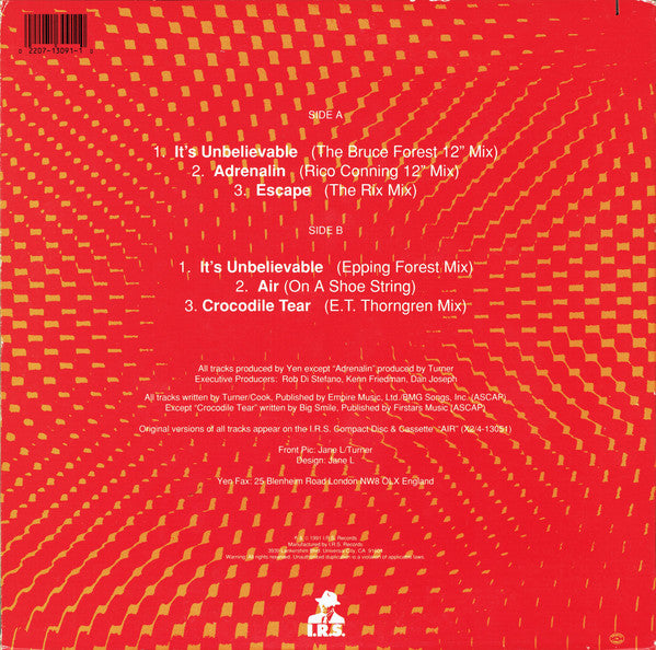 Yen : It's Unbelievable (10")