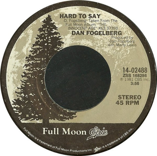 Dan Fogelberg : Hard To Say / The Innocent Age (7", Styrene, Ter)