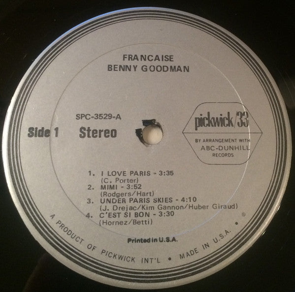 Benny Goodman : Francaise (LP, Album)