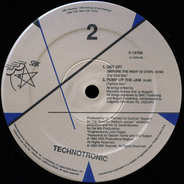 Technotronic : Get Up! (Before The Night Is Over) (12")