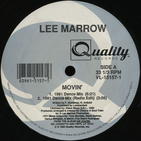 Lee Marrow : Movin' (12")