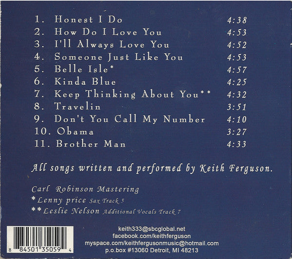 Keith Ferguson (2) : Honest I Do (CD, Album)