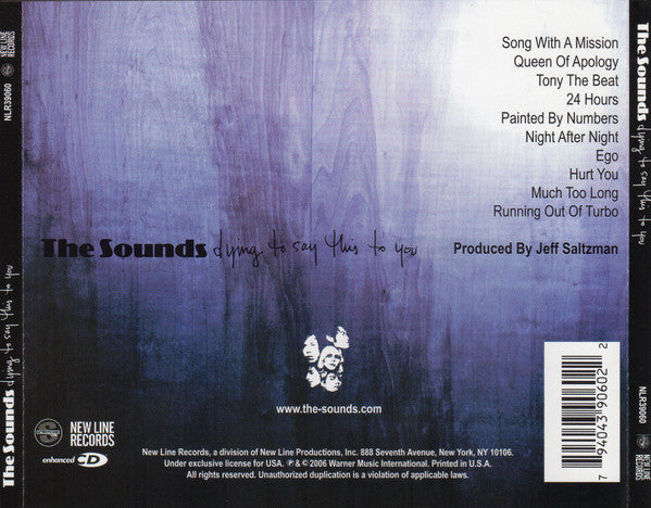 The Sounds : Dying To Say This To You (CD, Album, Enh)