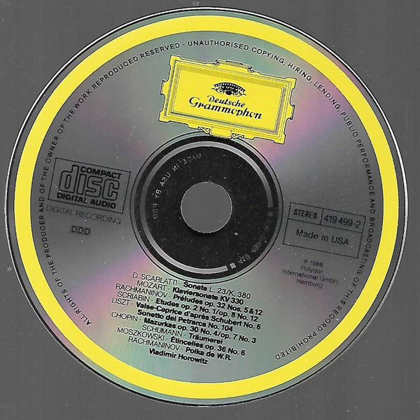 Vladimir Horowitz : Horowitz In Moscow (CD, PDO)