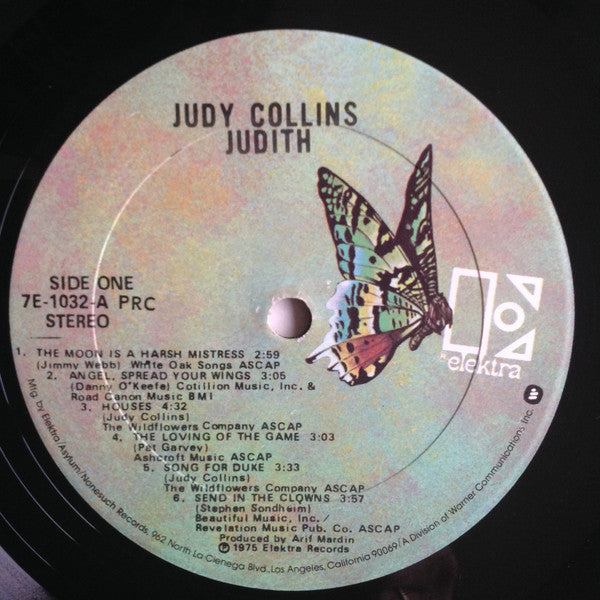 Judy Collins : Judith (LP, Album, PRC)