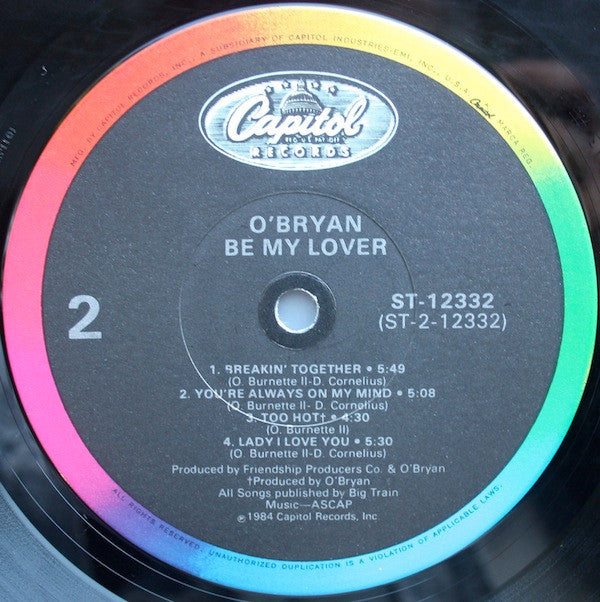 O'Bryan : Be My Lover (LP, Album)