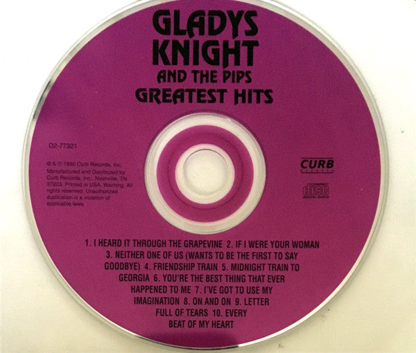 Gladys Knight And The Pips : Greatest Hits (CD, Comp, RP)