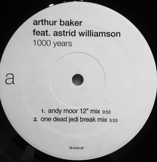 Arthur Baker Feat. Astrid Williamson : 1000 Years (12", Promo)