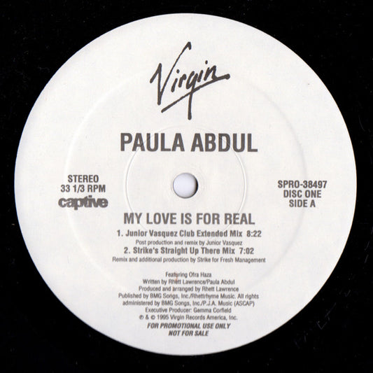Paula Abdul : My Love Is For Real (2x12", Promo)