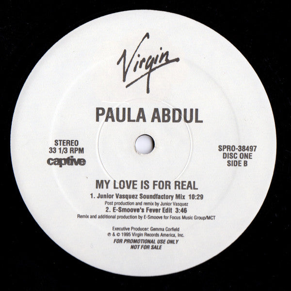 Paula Abdul : My Love Is For Real (2x12", Promo)