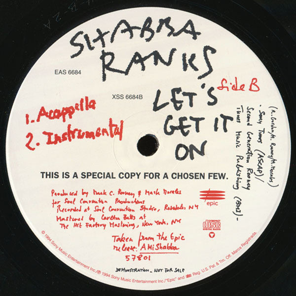 Shabba Ranks : Let's Get It On (12", Promo)