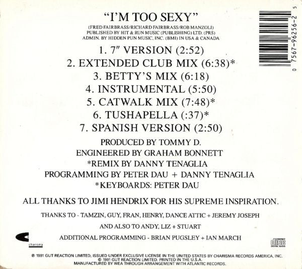 Right Said Fred : I'm Too Sexy (CD, Maxi)