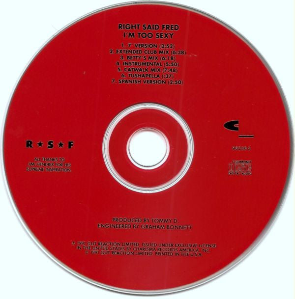 Right Said Fred : I'm Too Sexy (CD, Maxi)