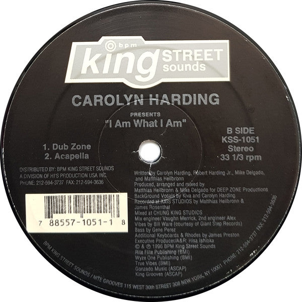 Carolyn Harding : I Am What I Am (12")