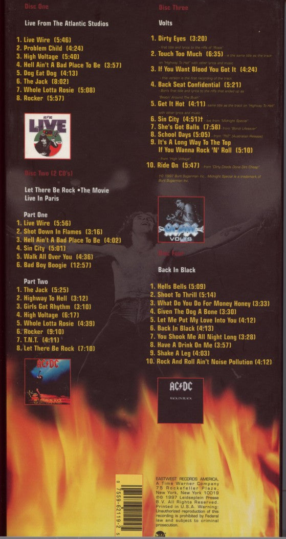 AC/DC : Bonfire (Box, Comp + CD, RE + 2xCD + CD, Comp + CD, Album, )