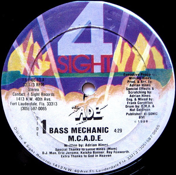 MC ADE : Bass Mechanic (12", RP)