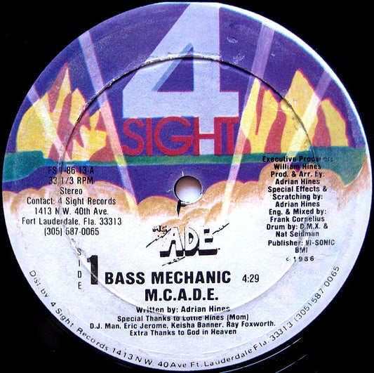 MC ADE : Bass Mechanic (12", RP)