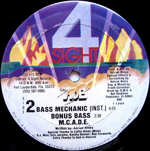 MC ADE : Bass Mechanic (12", RP)