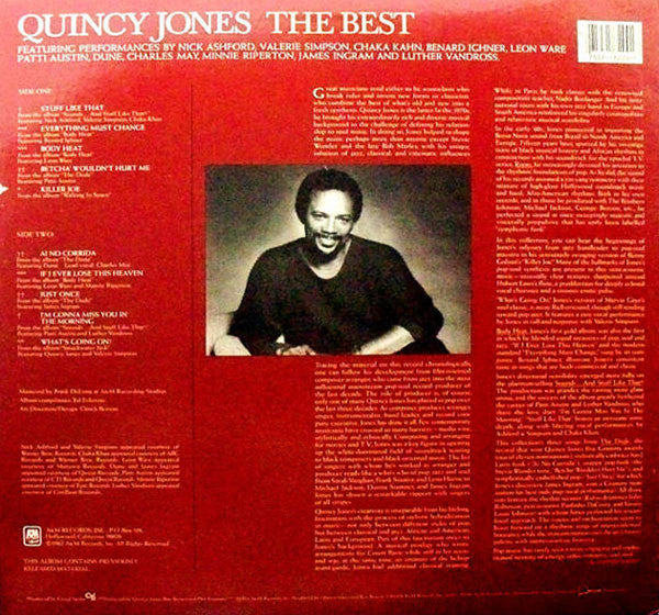 Quincy Jones : The Best (LP, Comp, B -)
