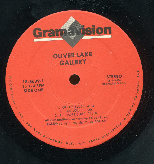 Oliver Lake : Gallery (LP, Album)