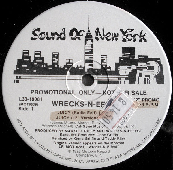 Wrecks-N-Effect : Juicy (12", Promo)