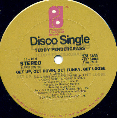 Teddy Pendergrass : Only You / Get Up, Get Down, Get Funky, Get Loose (12", Single)