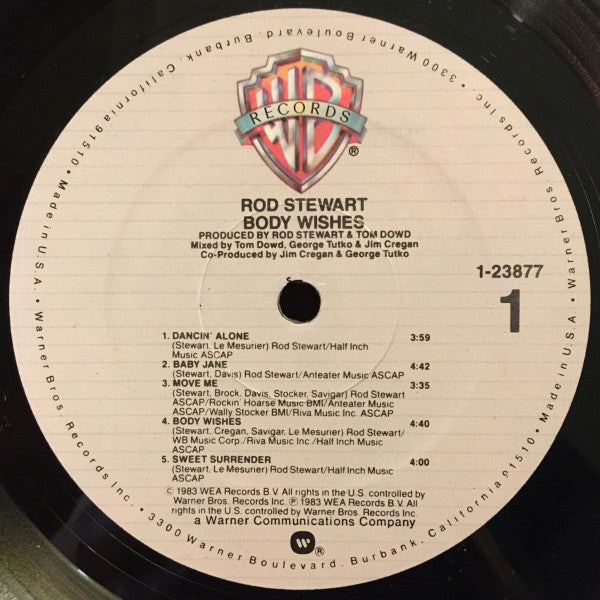 Rod Stewart : Body Wishes (LP, Album, SRC)