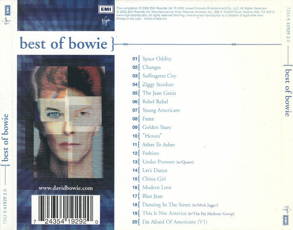 Bowie* : Best Of Bowie (CD, Comp, RP, Cin)