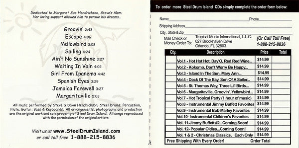 Steve Hendrickson, Dawn Hendrickson : Steel Drum Island Collection Vol. 6 (CD, Comp)