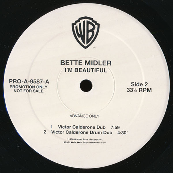Bette Midler : I'm Beautiful (12", Advance, Promo)