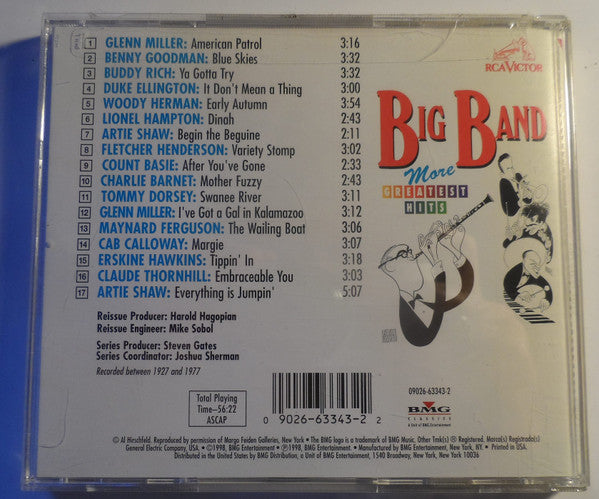 Various : More Big Band Greatest Hits (CD, Comp, RE)