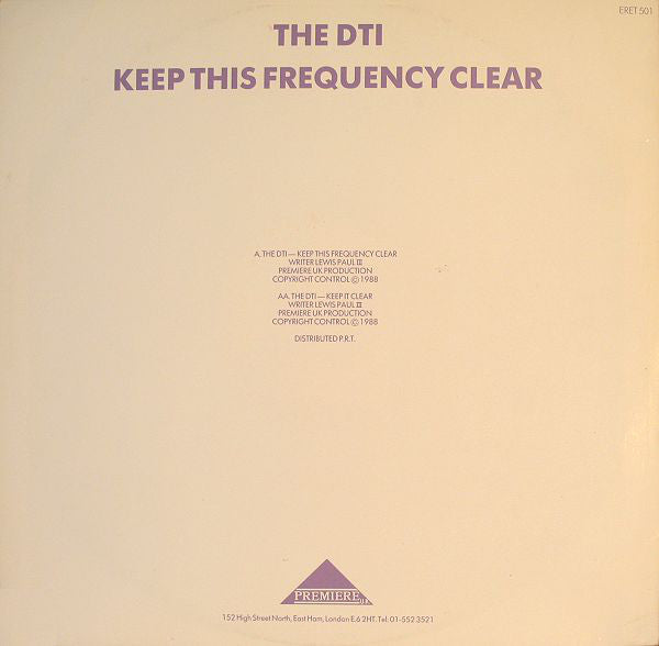 The DTI : Keep This Frequency Clear (12")