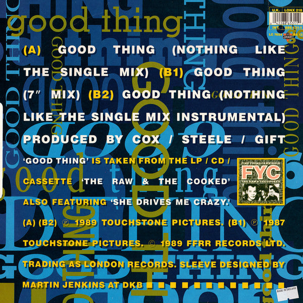 Fine Young Cannibals : Good Thing (12", Single)