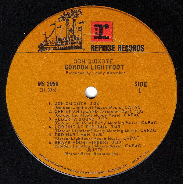 Gordon Lightfoot : Don Quixote (LP, Album)