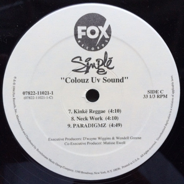 Simple E : Colouz Uv Sound (2xLP, Album, Gat)