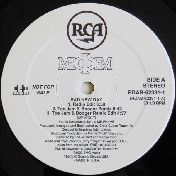 Me Phi Me : Sad New Day (12", Promo)
