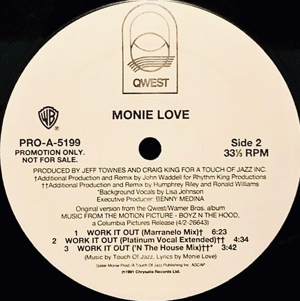 Monie Love : Work It Out (12", Promo)