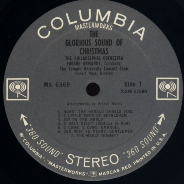 The Philadelphia Orchestra, The Temple University Choirs : The Glorious Sound Of Christmas (LP, Album, Gat)