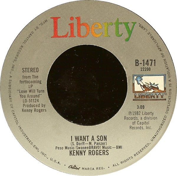 Kenny Rogers : Love Will Turn You Around (7", Single, Win)