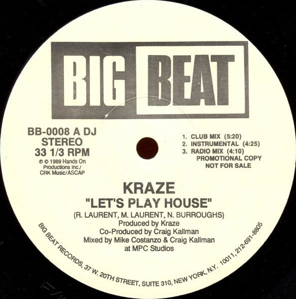 Kraze : Let's Play House (12", Promo)
